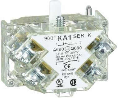 Schneider Electric 9001KA1 Hilfsschalter in Silber und Transparent - Bild 1