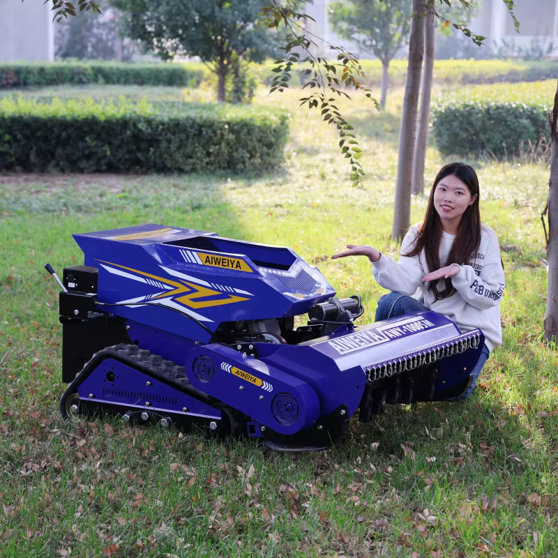 AIWEIYA Zero Turn Rasenmäherroboter mit Benzinmotor und Fernbedienung in Blau - Bild 2