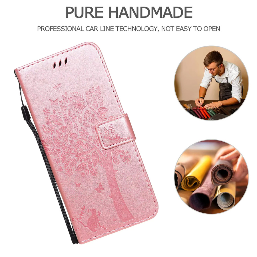 Leder-Flip-Standhülle mit Brieftaschenfunktion für Samsung Galaxy A10 A11 A20E A21S A30 A31 A40 A50 A51 A70 A71 A81 A91 in Purple - Bild 2