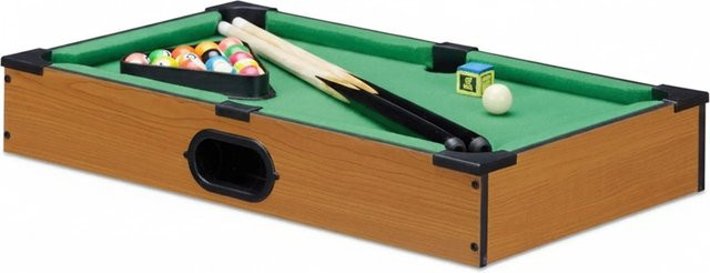 Relaxdays Tischbillard MDF Braun - Bild 1