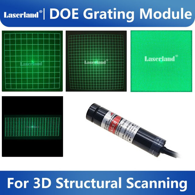 Laserland Green Grid Matrix 3D-Scanner Laser Structural Light DOE Beugungsgitter in Grün - Bild 1