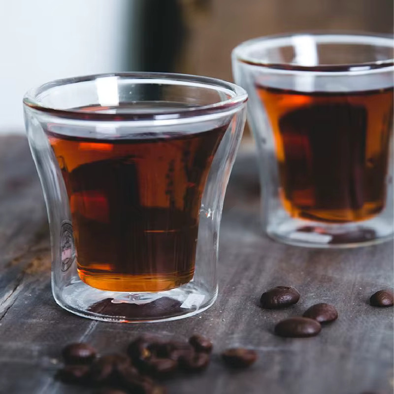 YWDL Doppelwandige Glasbecher aus Borosilikatglas, transparente Frühstückstassen für Kaffee und Tee - Bild 2