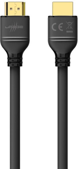 uRage Ultra High Speed HDMI Kabel 8K vergoldet in Schwarz, Länge: 2,0 m - Bild 1