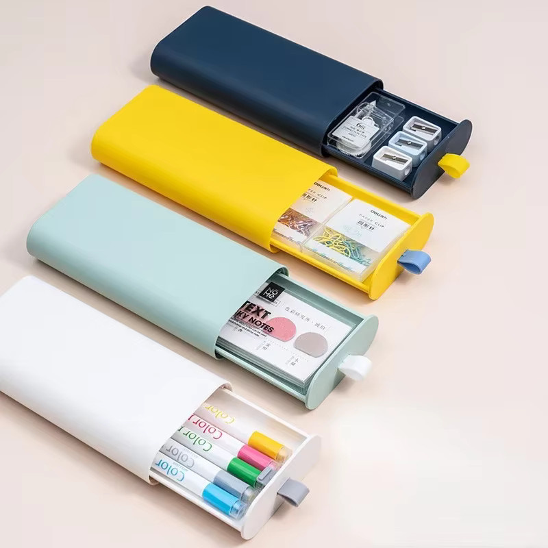 Selbstklebende Aufbewahrungsschublade als versteckter Organizer für Make-up und Schreibwaren in Weiß aus Kunststoff - Bild 2