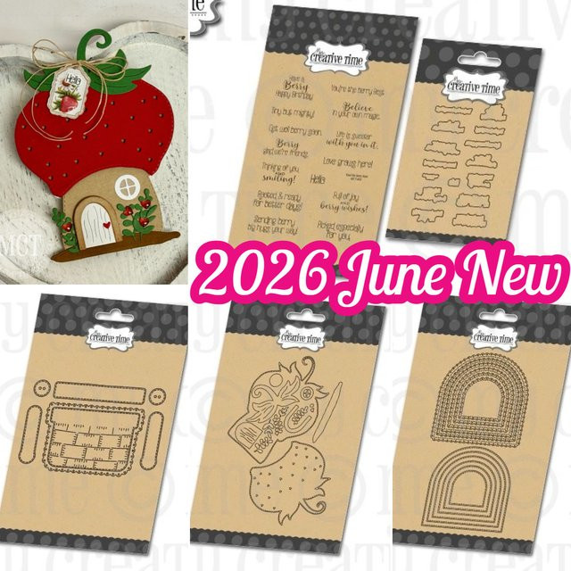 Berry Best Strawberry Basket Die Arrival Metall-Stanzformen und Stempel für Scrapbooking und DIY-Dekoration - Bild 1