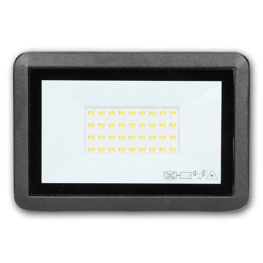 world-trading-net Mini LED Fluter BULLED Schwa 30W 230V 2400lm IP65 Schwarz - Bild 2