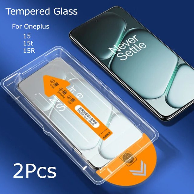 2er-Pack Displayschutzfolie aus gehärtetem Glas für OnePlus 15, 15R und 15T, transparent - Bild 1