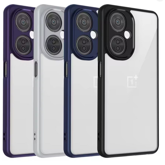 Stoßfeste Silikon-Handyhülle für OnePlus Nord N30 CPH2515 in Transparent und Blau - Bild 1