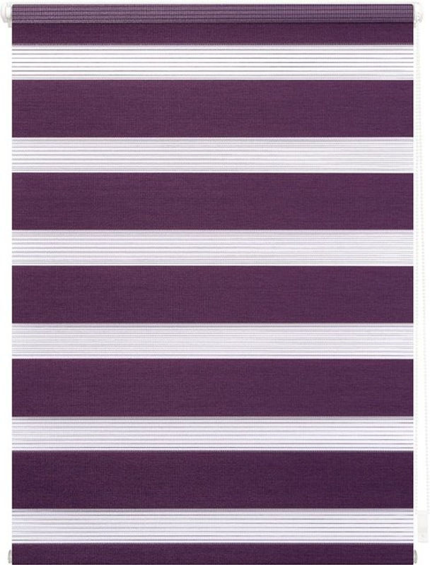 Lichtblick Duo Rollo Klemmfix ohne Bohren, Tag-Nacht-System, gestreift, Farbe: Purple, B/H: 120 x 150 cm - Bild 5