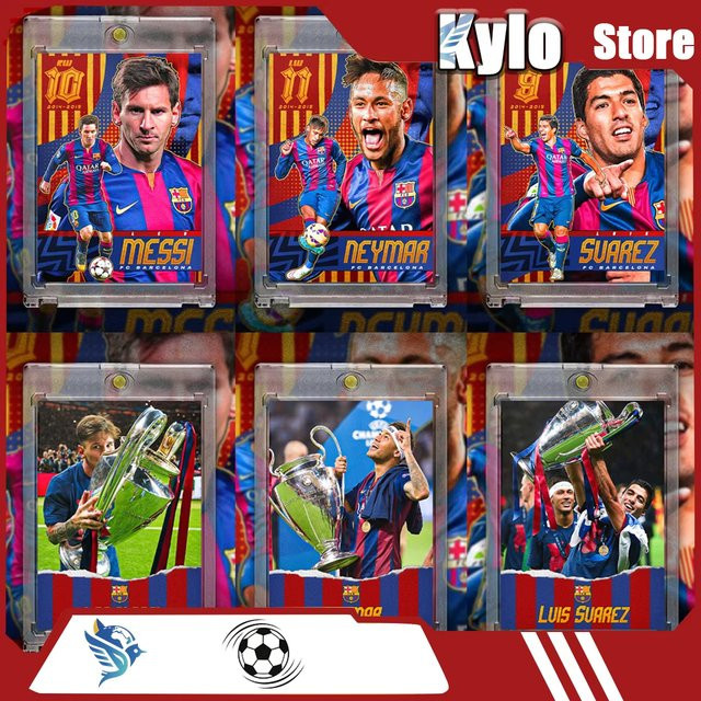 Panini Fußballstar-Karten, Messi Neymar Luis Suarez, Set, Pappe / Karton, Bunt / Mehrfarbig - Bild 1