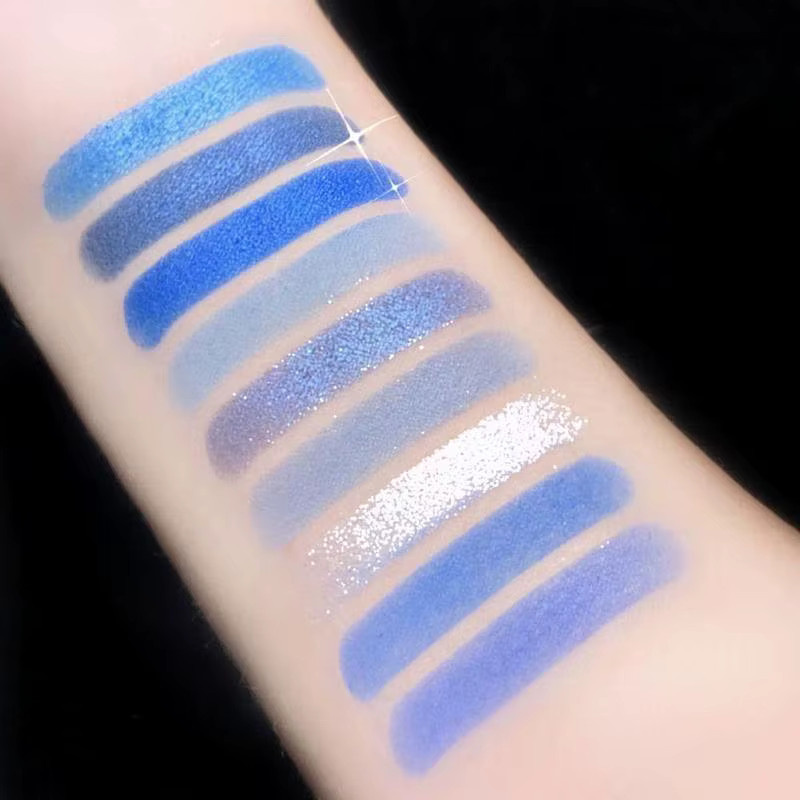 eelhoe Lidschatten-Palette Blue Blood, 9 Farben, matt & glänzend, Unisex - Bild 5