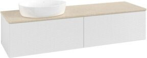V&B Waschtischunterschrank Antao mit Frontstruktur in Weiß, B/T: 160 x 50 cm - Bild 1