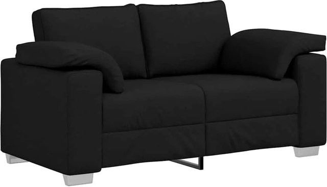 vidaXL Sofa Schwarz mit Stoffbezug und Armlehnen B/T/H: 160 x 80 x 82 cm - Bild 1