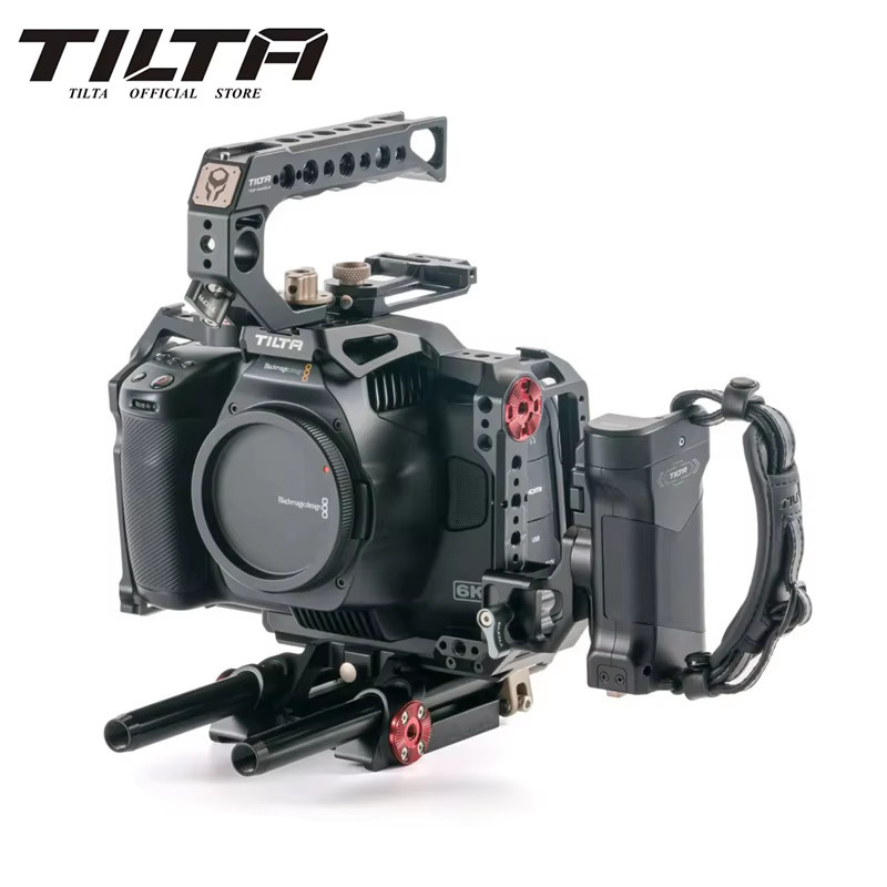 Tilta Kamera Käfig TA-T11-A für BMPCC 6K Pro und G2 mit Topgriff, Grundplatte und Kabel in Schwarz - Bild 1