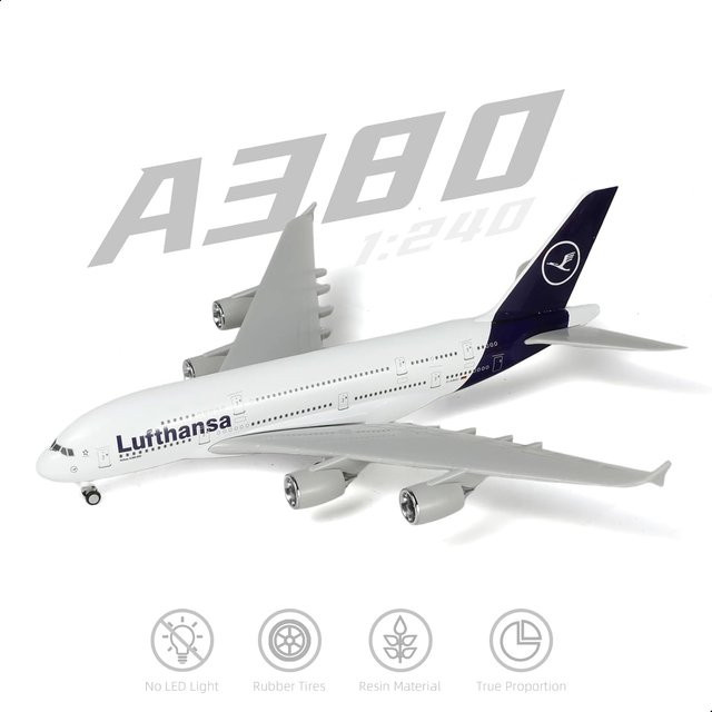 ZOCO Lufthansa A380 Flugzeugmodellbausatz, 1:240, ab 14 Jahren - Bild 1