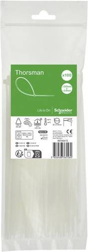 Schneider Electric Kabelbinder aus Nylon in Transparent, 100 Stück - Bild 1