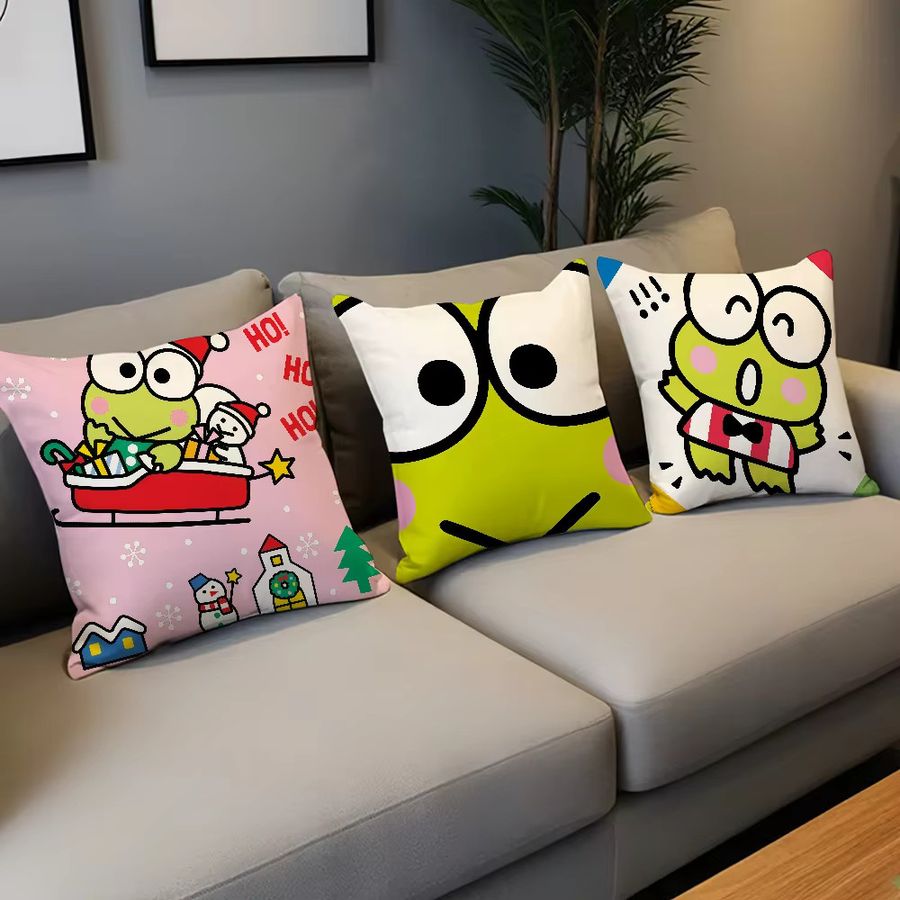 Sanrio Kissenbezug Keroppi Frosch Kawaii Design in Grün für Sofa und Wohnzimmer - Bild 5