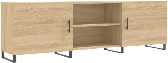 vidaXL TV-Schrank Modell 7 in Sonoma-Eiche und Braun aus Holzwerkstoff und Eisen, B/T/H: 150 x 30 x 50 cm - Bild 1