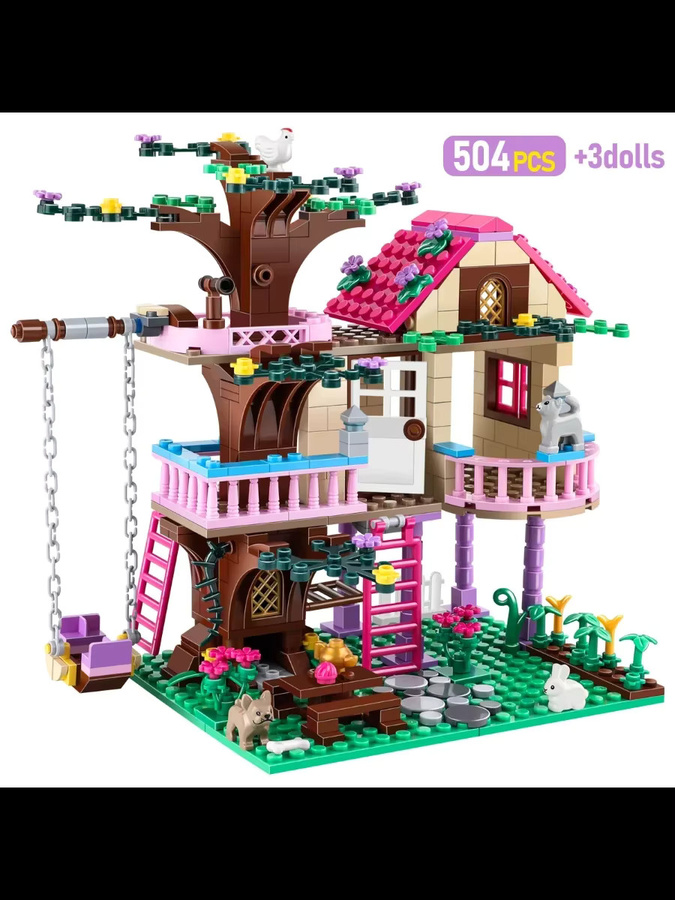 ZKZC Stadt Baum Haus Sommer Urlaub Villa Schloss Bausteine Sets, Bunt / Mehrfarbig - Bild 5