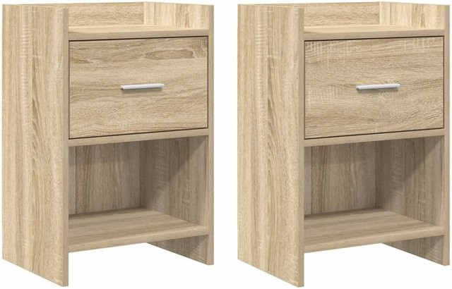 vidaXL Nachttische 2er-Set Sonoma-Eiche modern B/T/H: 40 x 30 x 60 cm - Bild 1