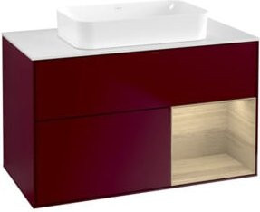 V&B Waschtischunterschrank Finion mit Wandbeleuchtung in Peony Matt, Breite: 100 cm - Bild 1