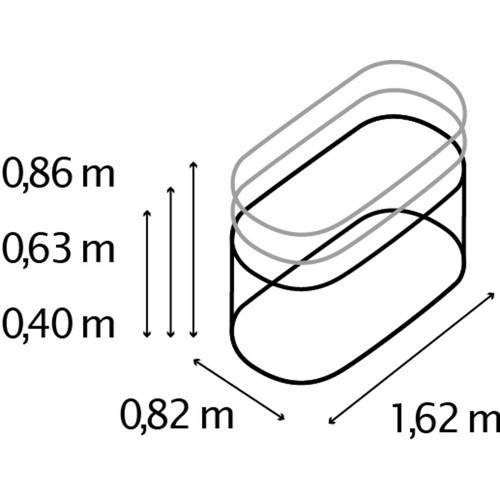 Vitavia Hochbeet Terra 858 aus Zincalume Stahlblech in Grün, B/H/T: 82,0 x 86,0 x 82,0 cm - Bild 7