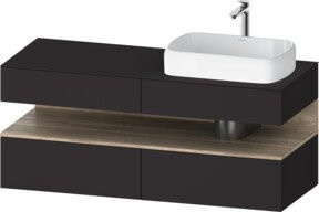 Duravit Waschtischunterschrank Qatego in Grau, B/T/H: 140 x 55 x 60 cm - Bild 1