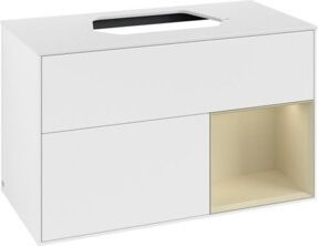 V&B Waschtischunterschrank Finion 100 in Weiß lackiert, B/T/H: 100 x 50,1 x 50,1 cm - Bild 1