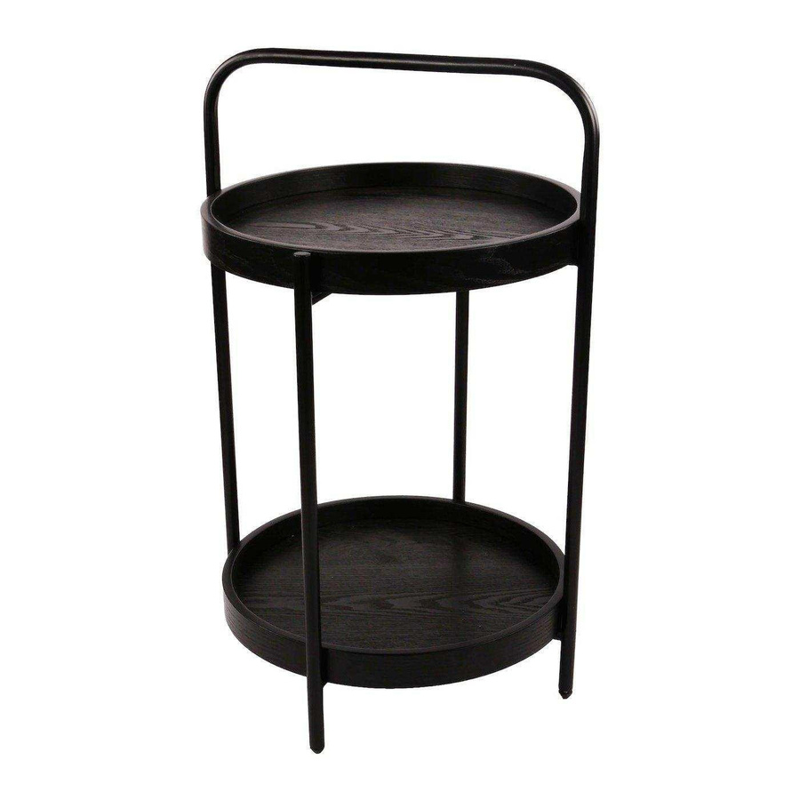 Lolaa Beistelltisch Paca modern schwarz matt Höhe: 68 cm - Bild 1
