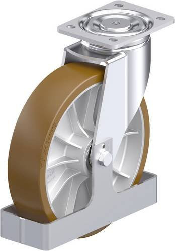 Blickle Stahlblech-Lenkrolle LH-ALB 252K-FS in Silber mit 250 mm Rad-Durchmesser und 900 kg Tragfähigkeit - Bild 1