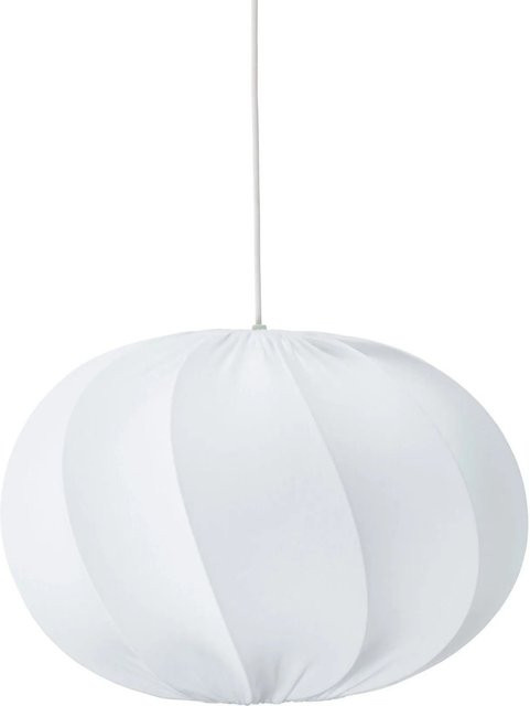 PR Home Olivia Pendelleuchte in Weiß im Vintage-Stil mit Stoffschirm und E27 Fassung - Bild 1