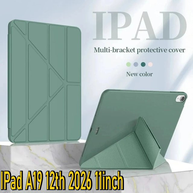 Faltbare Tablet-Hülle aus PU-Leder für Apple iPad Air, Pro, Mini und verschiedene Modelle in Grün - Bild 1