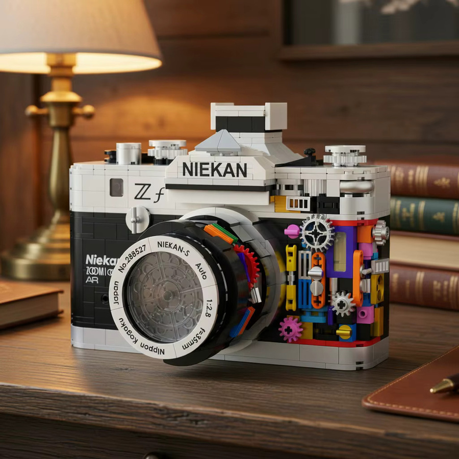 FUNXINEE Technisches Retro-Kamera-Bausteinmodell, 865 Teile - Bild 6