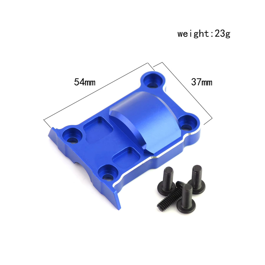 Traxxas Hintere Getriebeabdeckung aus Metall, Differentialschutz, Rot - Bild 2