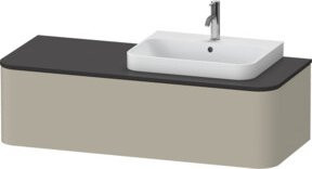 Duravit Waschtischunterschrank Happy D.2 Plus in Weiß, Tauchs-matt, B/T/H: 130 x 55 x 35,4 cm - Bild 1