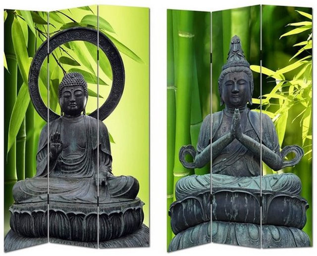 HTI-Line Paravent Buddha modern mehrfarbig freistehend - Bild 1