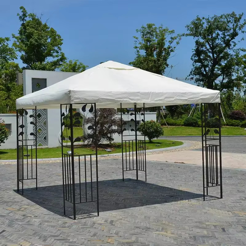Ersatz-Überdachung für Gartenpavillon aus 300D Polyestergewebe, doppelstöckiges Pavillon-Dach für Grillpavillons, B/B/H: 3 x 3 m - Bild 2