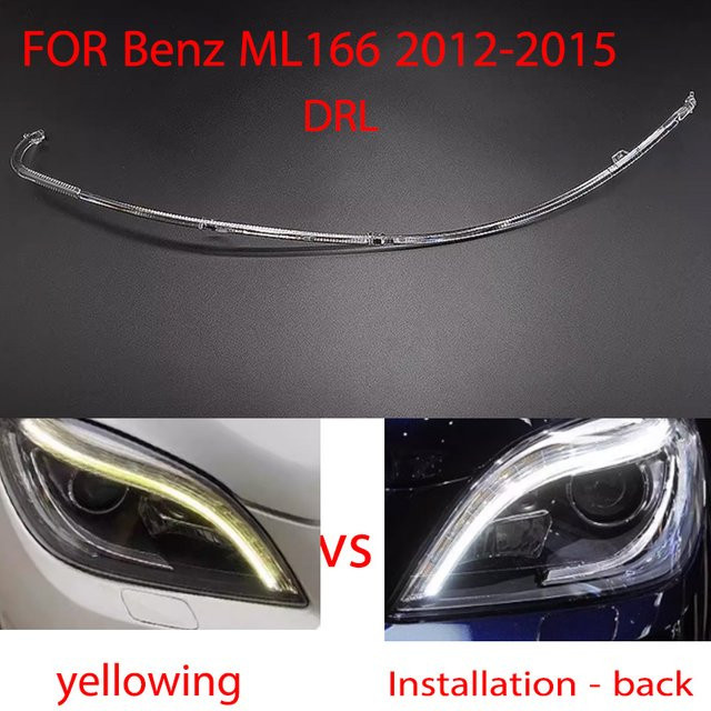 JHao Xin Tagfahrlicht Lichtleiter Platte für Mercedes-Benz W166 ML350 ML400 (2013-2015) - Bild 1