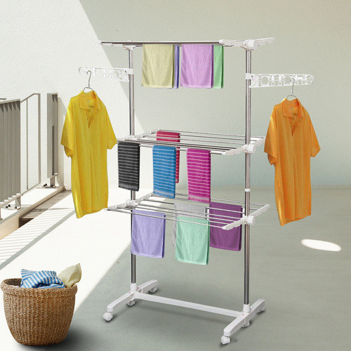 HOMCOM Wäscheständer in Silber, B/H/T: 142 x 152 x 55 cm - Bild 2