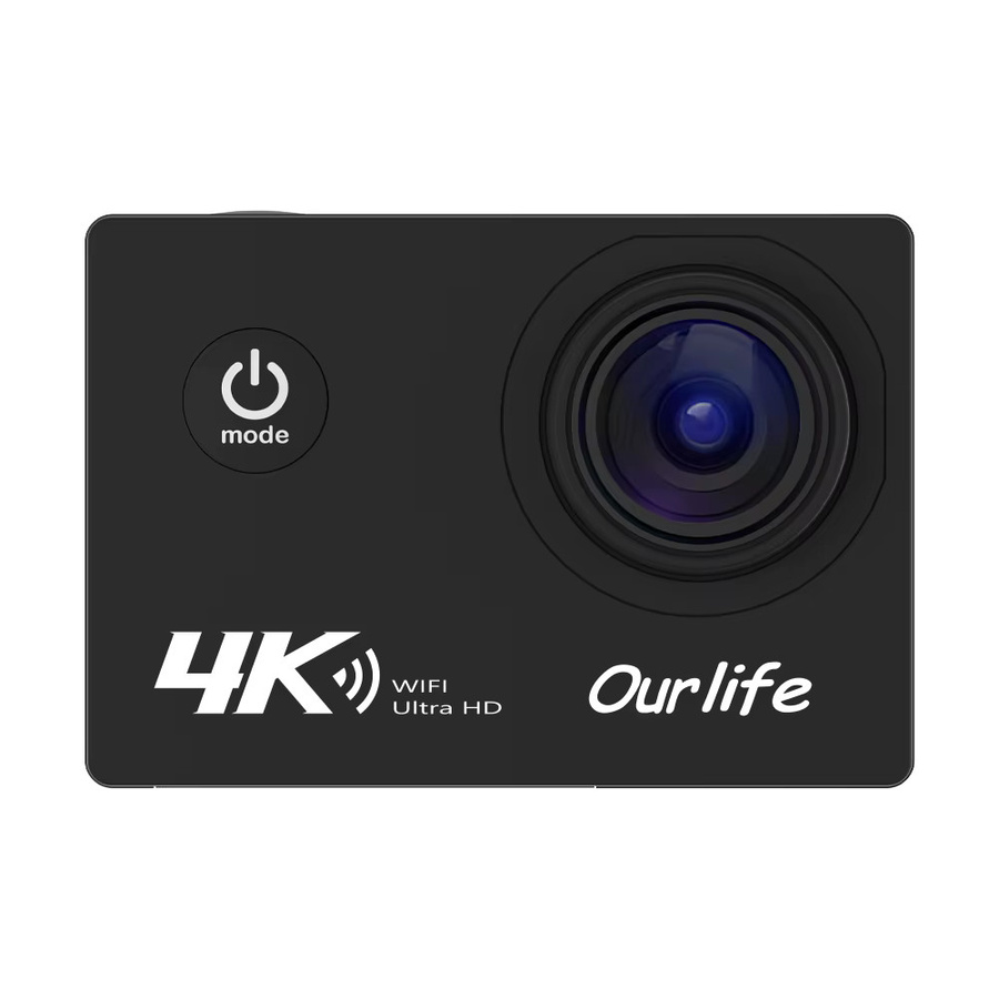 Ourlife 4K Action Kamera Ultra HD 16MP mit WiFi und 2,0 Zoll Bildschirm, 170D DVR Webcam für Unterwasseraufnahmen bis 30M und Sportaufnahmen - Bild 3