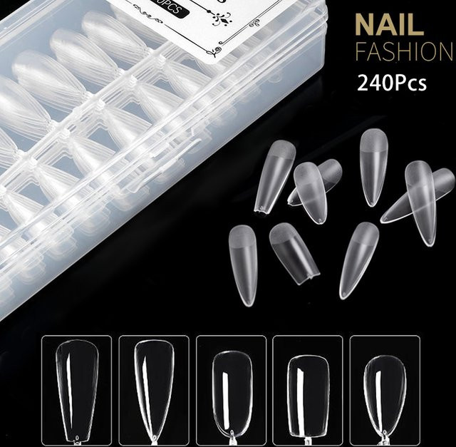 Arte Clavo Künstliche Nagelspitzen, transparent, glänzend, 240 Stück - Bild 1