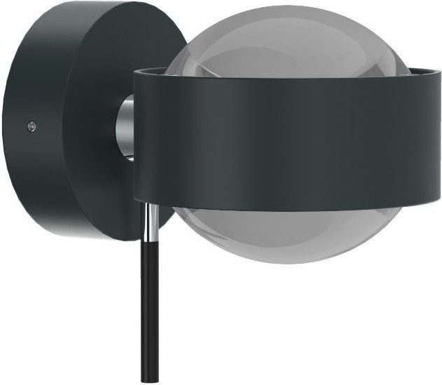 Top Light Puk Mini Wall Wandleuchte in Anthrazit Matt und Chrom mit Glaslinse - Bild 1