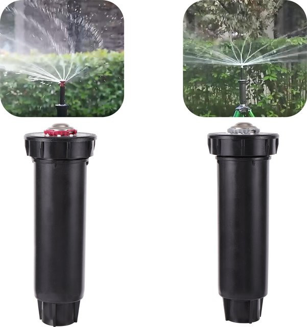 Adhere To Fly Pop-up Rasensprenger mit 1/2 Zoll Innengewinde und automatischer Hubdüse für die Gartenbewässerung, Rotationsdüse mit 360 Grad und einstellbarem Bereich von 45 bis 270 Grad - Bild 1