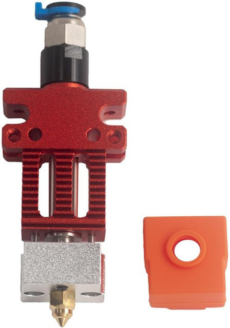 Creality CR-6 SE Hot-End-Kit mit Ganzmetalldüse, Wärmeblock, 0,4-mm-Düse und Silikonsocke in Rot - Bild 1