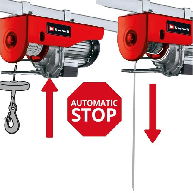Einhell Elektrischer Seilhebezug TC-EH 500 in Rot, Schwarz und Silber mit 500 kg Tragfähigkeit - Bild 1