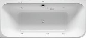 Duravit Whirlwanne Happy D.2 Eckwanne links in Weiß mit Jet-System, B/T: 180 x 80 cm - Bild 1