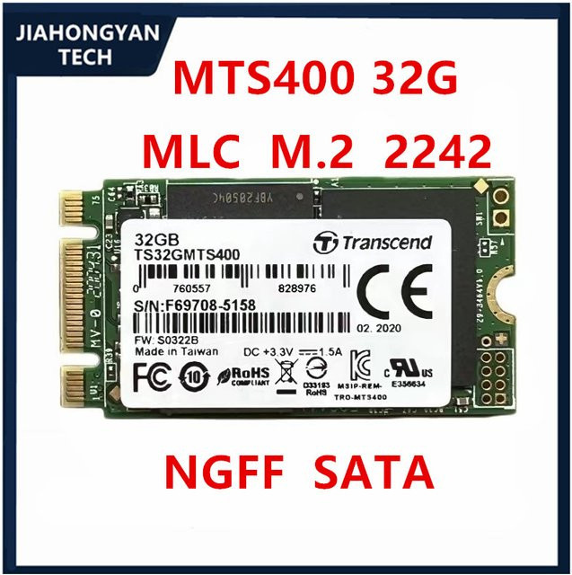 Transcend MTS400 M.2 2242 SATA SSD 32 GB MLC Green - Bild 1