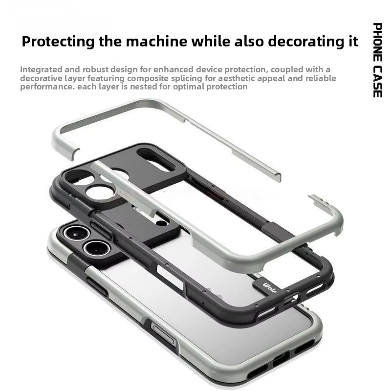 Stoßfeste Silikon-Schutzhülle mit weichem Rand für Apple iPhone 17 Pro Max, 16, 15, 14 Plus, 13 in Mehrfarbig und Grau - Bild 3
