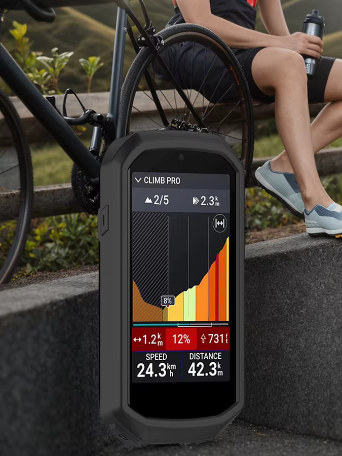 VODOOL Silikonhülle für Garmin Edge 1050 in Schwarz als kratzfester Rundum-Schutz für dein GPS-Gerät - Bild 7