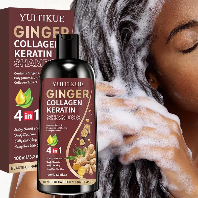 YUITIKUE Ingwer-Kollagen-Keratin-Shampoo, 100 ml, Unisex - Bild 2